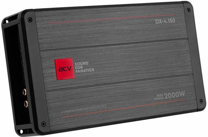 Автоусилитель ACV DX-4.150 V4 4*150Вт/4-3-2 канал/4-2 Ом/HPF/LPF/BP/BassBoost/High Input/D class