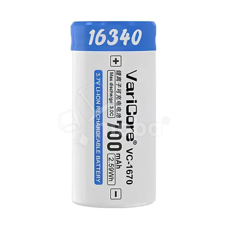 Аккумулятор 16340 VariCore 3.7V 700 mAh 1.5A