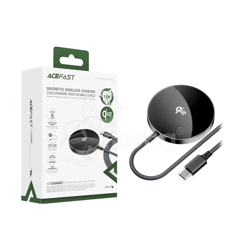 Беспроводное зарядное устройство Acefast E24 (15W, Qi2) Серый