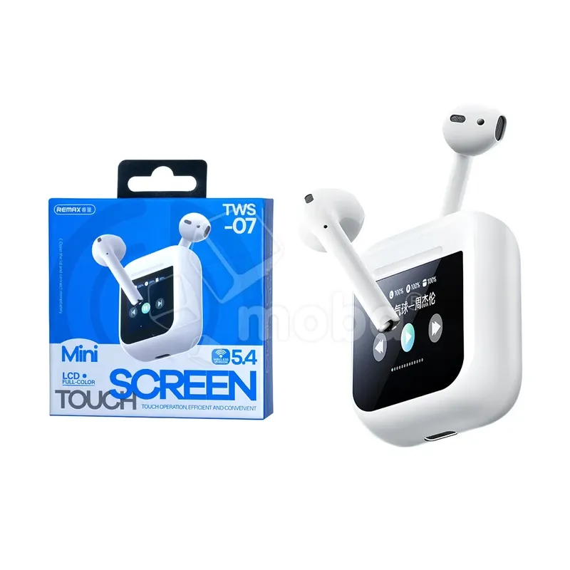 Беспроводные наушники Bluetooth Remax TWS-07 (TWS, вкладыши, с дисплеем) Белый