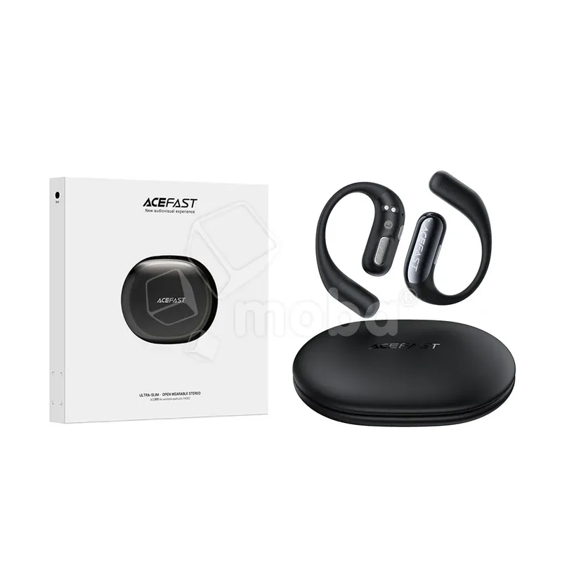 Беспроводные наушники Bluetooth Acefast FA002 (TWS, накладные с ушным креплением, ANC) Черный